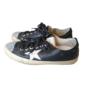 Golden Goose Black and Silver Sneakers